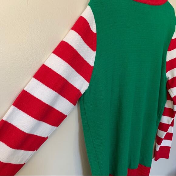 To Be Jolly Mrs. Clause Holiday Santa Sweater Size Large - Picture 6 of 8